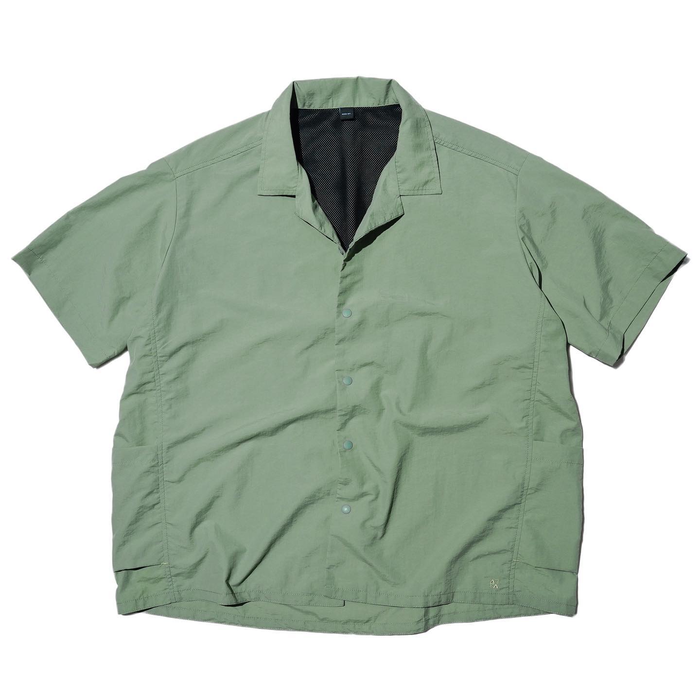 Side Pockets Open Collar Shirt - Usucha